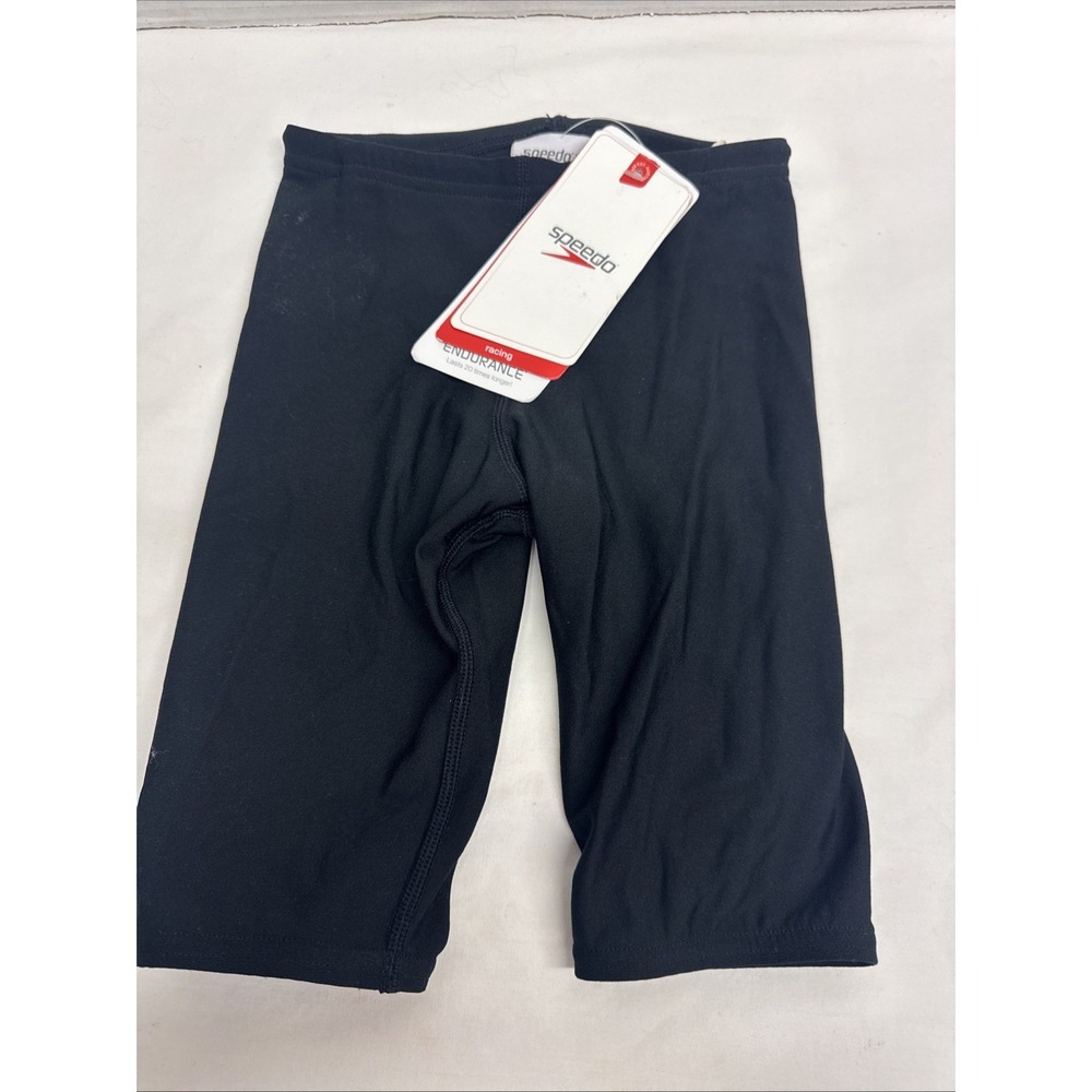 Speedo Racing Youth Black Swim Shorts Jammer  Sz 22 Ages 4-5 NEW